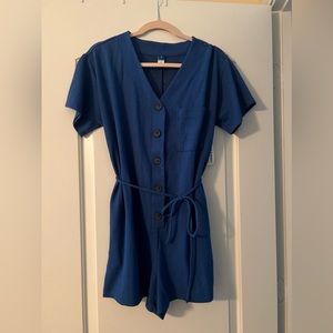 Blue Old navy romper Size Medium New with tags!